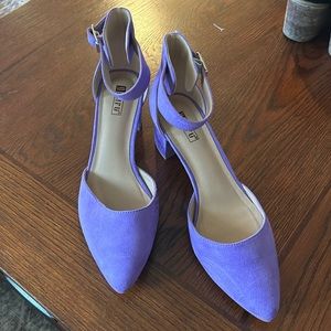 Lavender suede heels